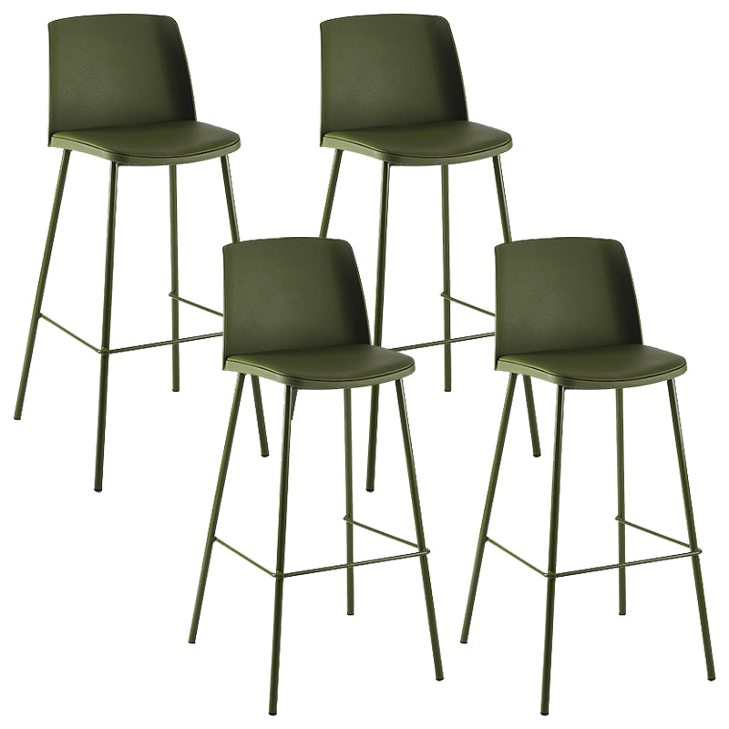Nordic Bar-stool Plastic Counter Bar Stool with Metal Legs for Home