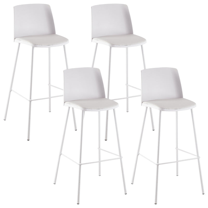 Nordic Bar-stool Plastic Counter Bar Stool with Metal Legs for Home