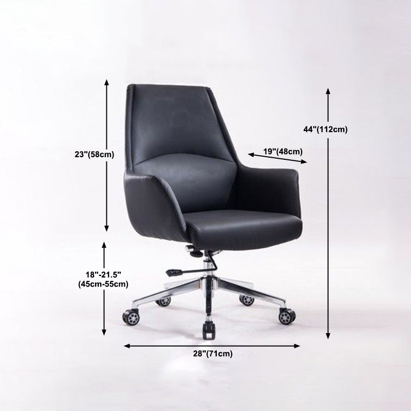 Modern Computer Task Chair Height-adjustable Office Chair with Upholstered