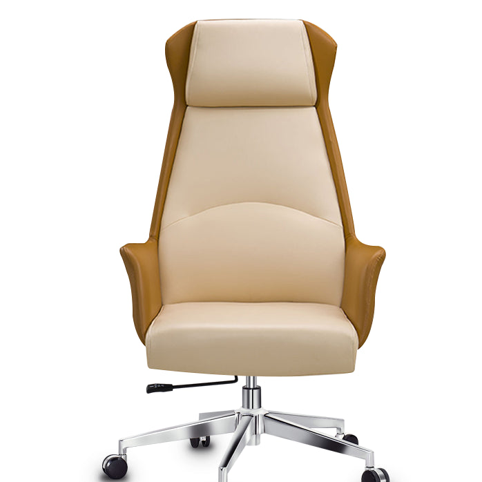 Faux Leather Executive Chair High Back Adjustable Swivel Office Chair