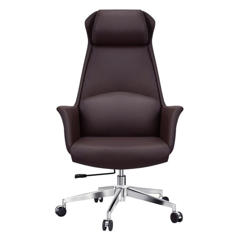 Faux Leather Executive Chair High Back Adjustable Swivel Office Chair