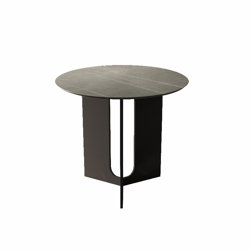 Contemporary Side End Table Metal Pedestal Base Side Table for Home