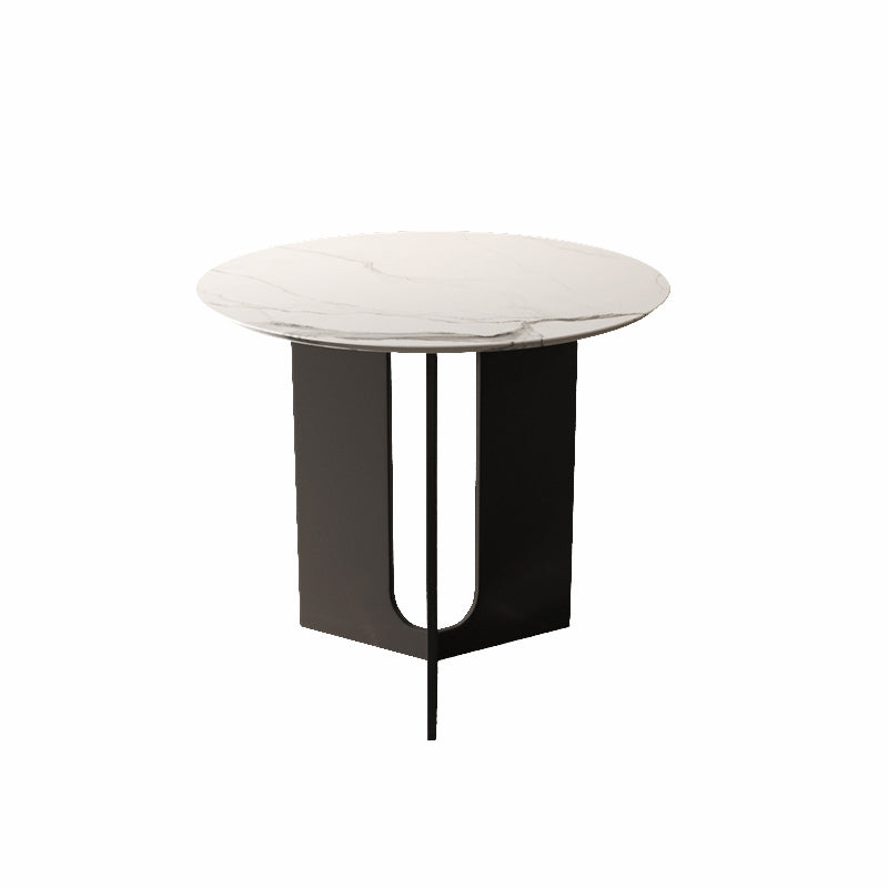 Contemporary Side End Table Metal Pedestal Base Side Table for Home