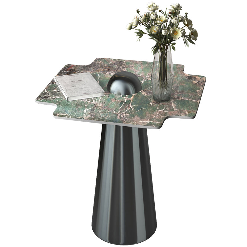 Contemporary Side End Table Metal Pedestal Base Side Table for Home