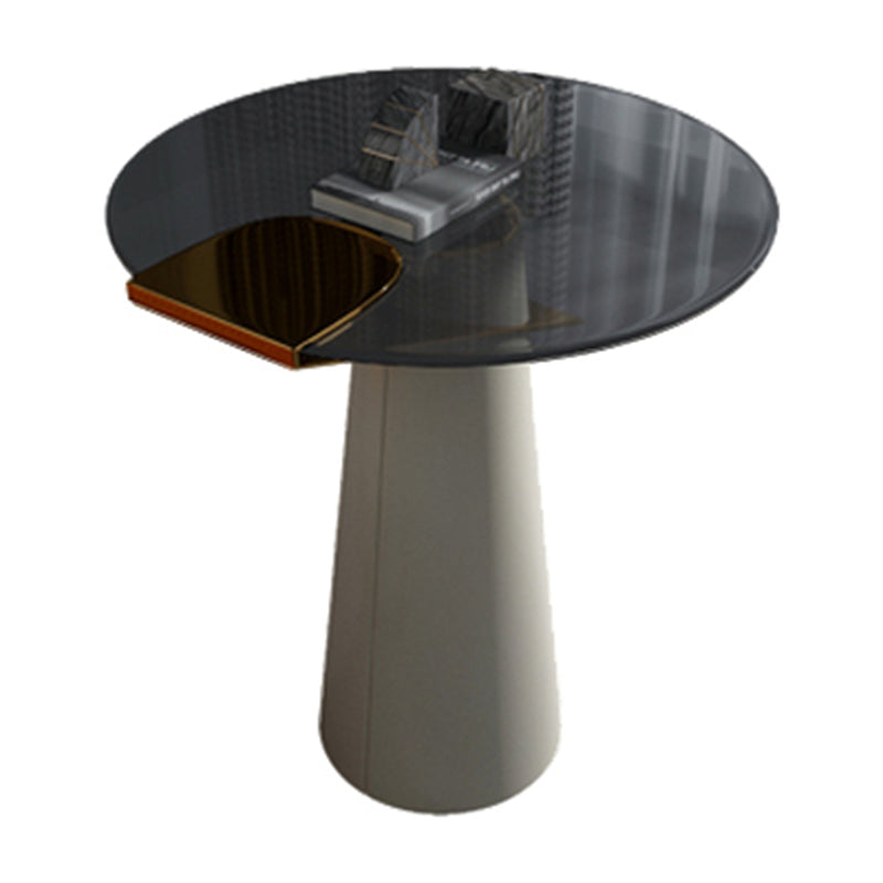 Contemporary Side End Table Metal Pedestal Base Side Table for Home