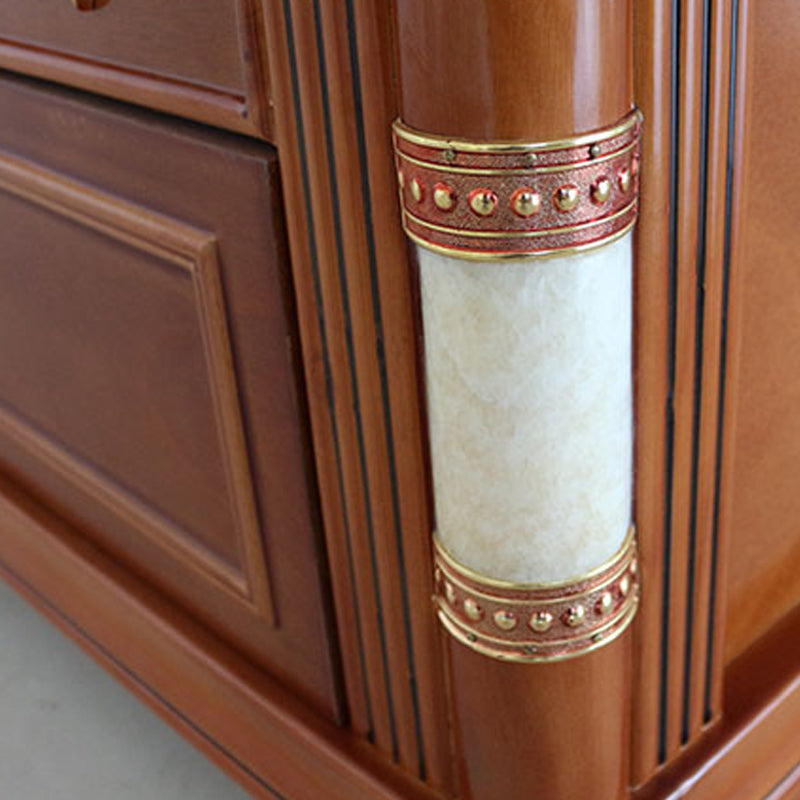 Square End Table with Drawer Traditional Sofa Side End Table for Living Room