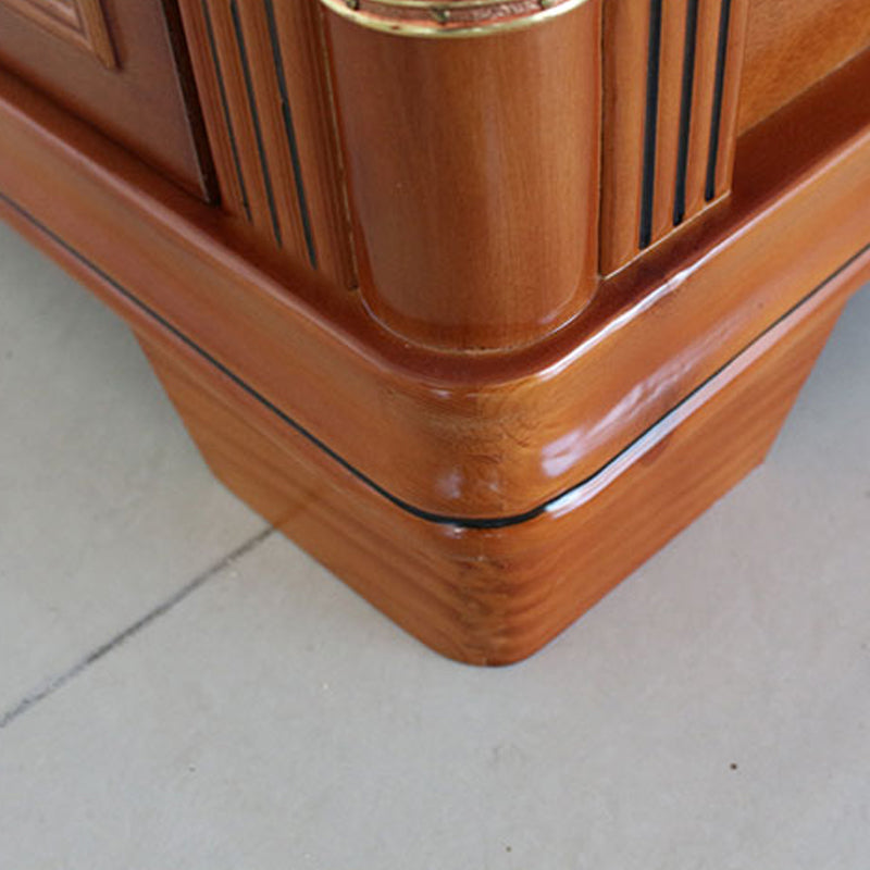 Square End Table with Drawer Traditional Sofa Side End Table for Living Room