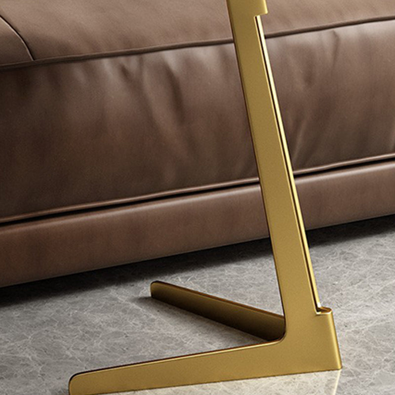 18-inch Pedestal End Table Modern Marble Top Side Table for Living Room