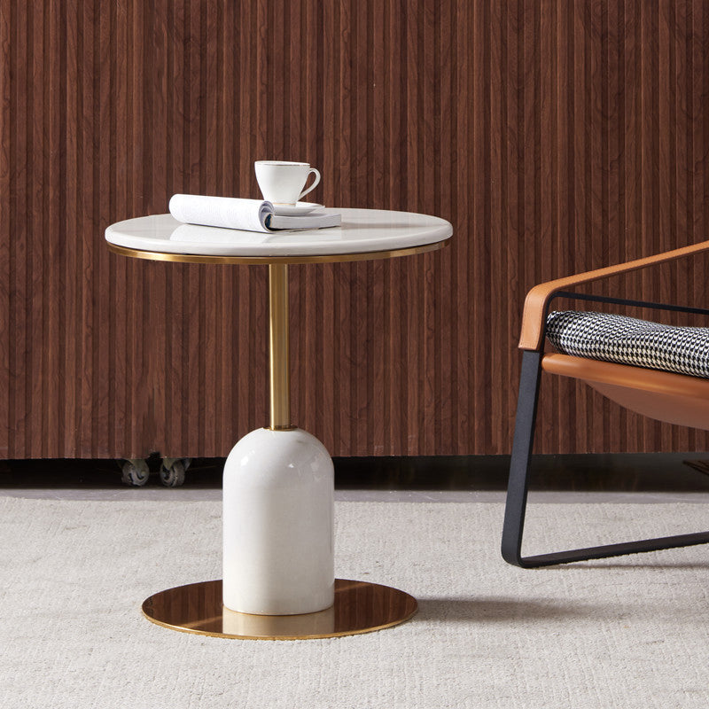 Gorgeous Square Steel Trestle End Table with no Wheel for Living Room