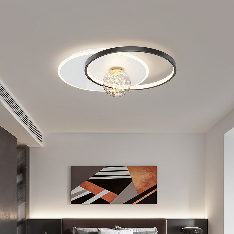 Modern Geometric Ceiling Lighting Metal LED Bedroom Ceiling Flush Mount