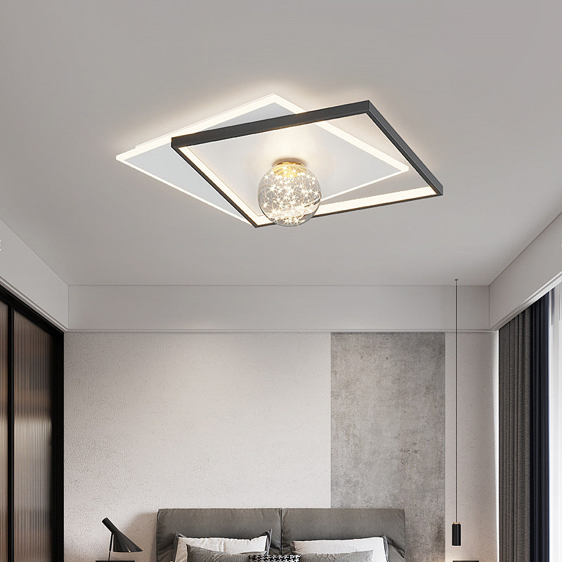Modern Geometric Ceiling Lighting Metal LED Bedroom Ceiling Flush Mount