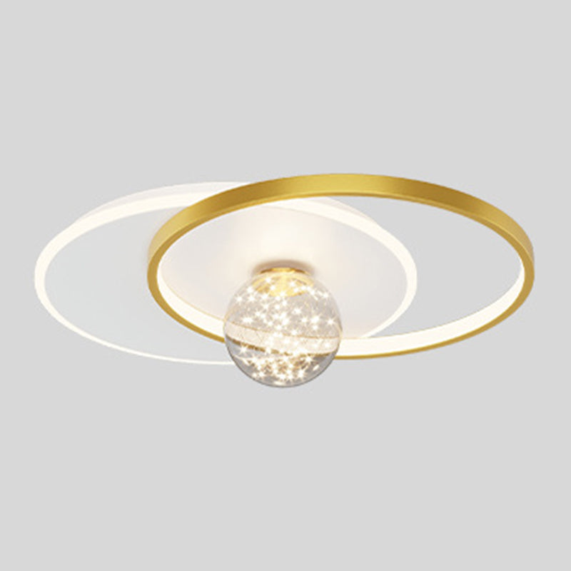 Modern Geometric Ceiling Lighting Metal LED Bedroom Ceiling Flush Mount