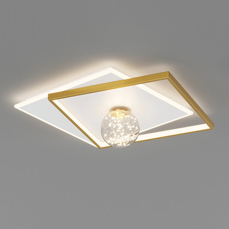 Modern Geometric Ceiling Lighting Metal LED Bedroom Ceiling Flush Mount