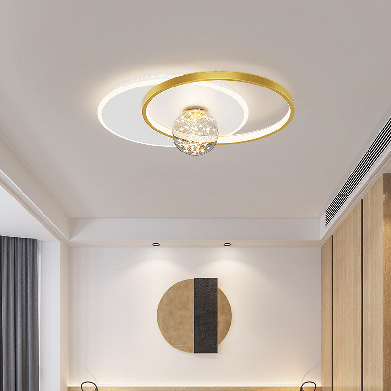 Modern Geometric Ceiling Lighting Metal LED Bedroom Ceiling Flush Mount