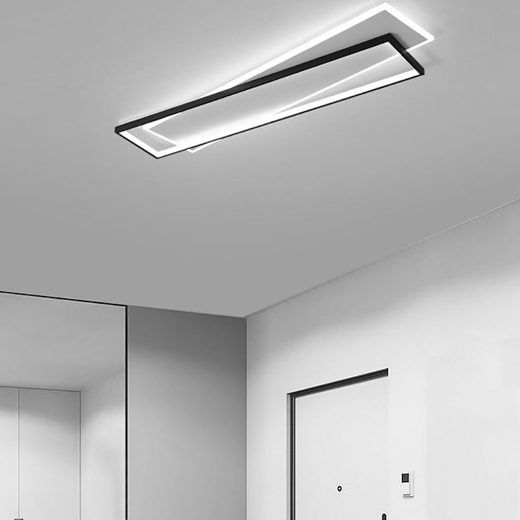 Metal cuadrado de la forma de la luz de techo de color moderno estilo moderno 2 luces de montaje de iluminación en negro