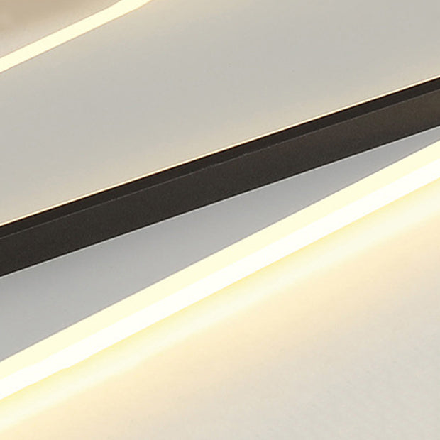 Metal cuadrado de la forma de la luz de techo de color moderno estilo moderno 2 luces de montaje de iluminación en negro