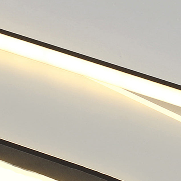 Metal cuadrado de la forma de la luz de techo de color moderno estilo moderno 2 luces de montaje de iluminación en negro