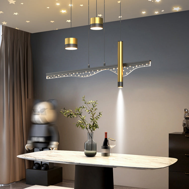 Contemporary Style Cylinder Island Lighting Metal Island Lighting Fixtures