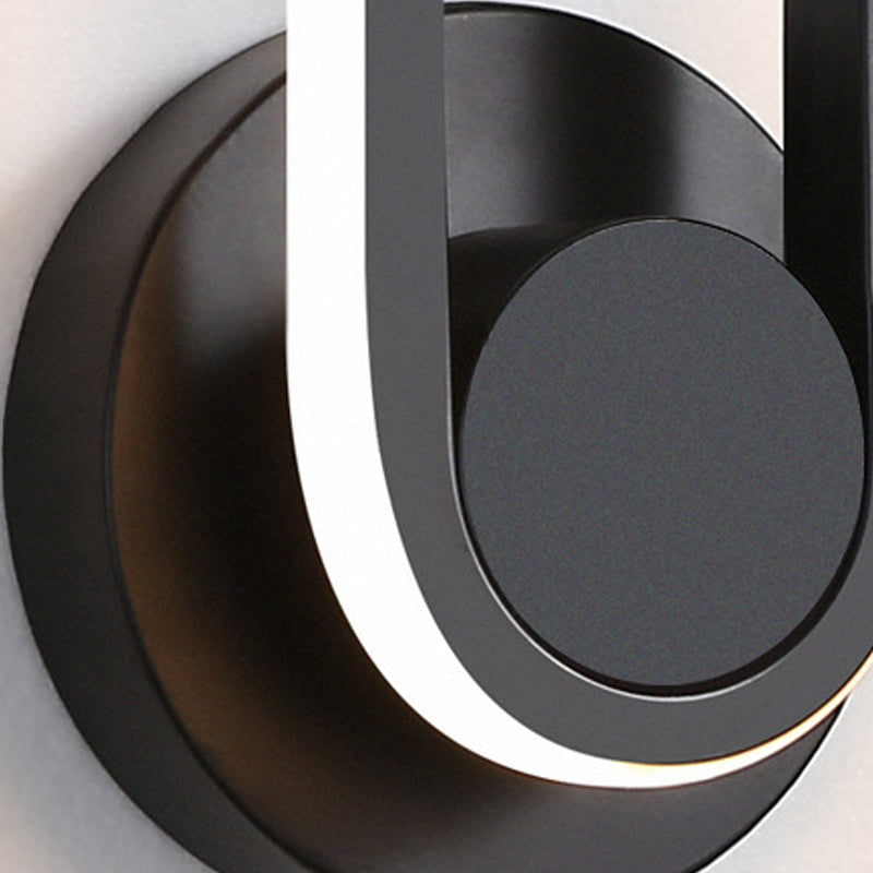 Nordic Style Metal Rotatable Wall Light Oval LED Wall Sconce for Living Room