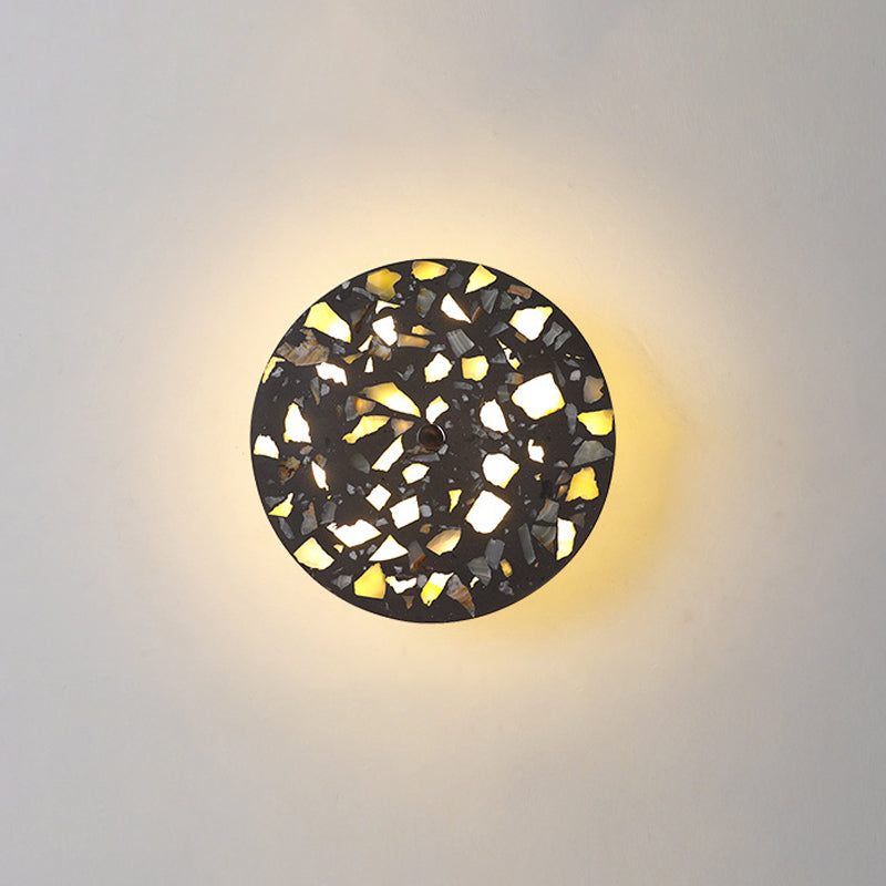Nordic Cement Wall Light Round Colorful LED Wall Sconce for Living Room