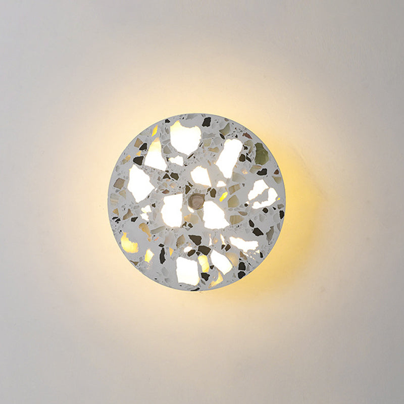 Nordic Cement Wall Light Round Colorful LED Wall Sconce for Living Room