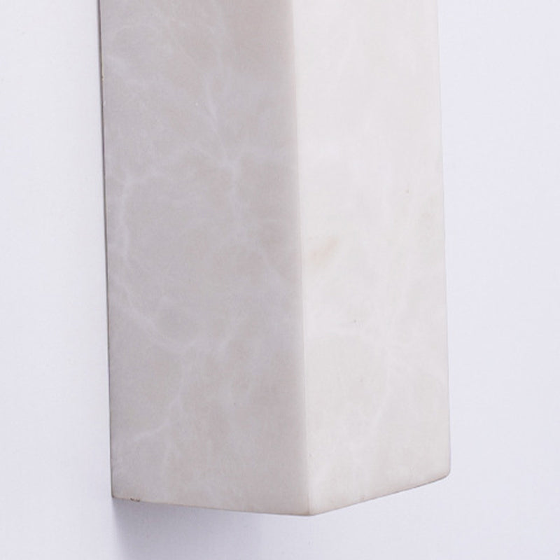 Modern Style Mica Wall Light White Cuboid Shape Wall Sconce for Bedroom