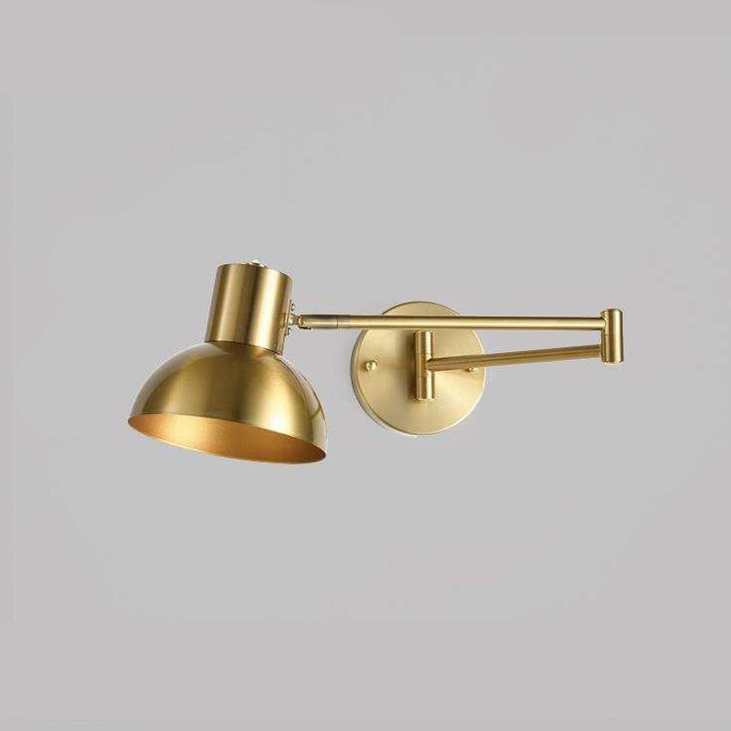 Modern Metal Wall Light Geometric Swing Arm Wall Sconce for Living Room