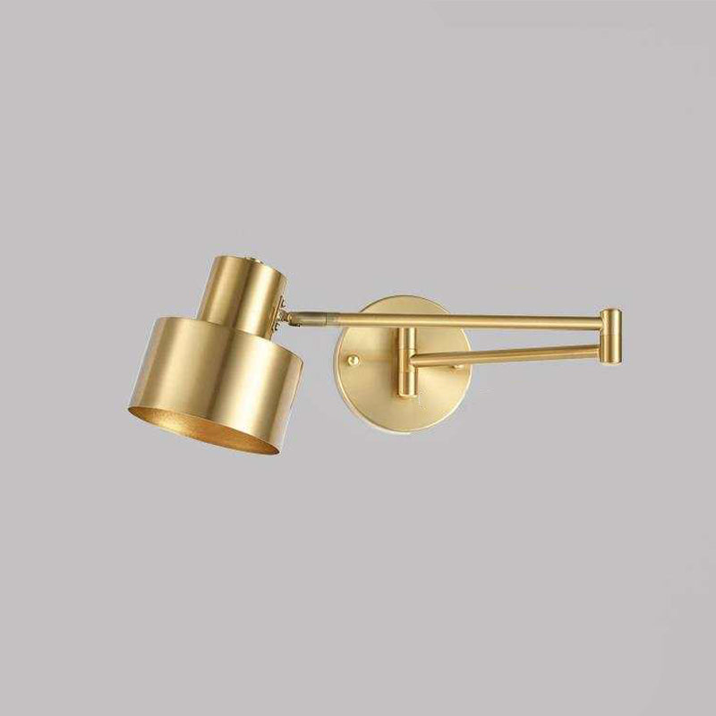 Modern Metal Wall Light Geometric Swing Arm Wall Sconce for Living Room