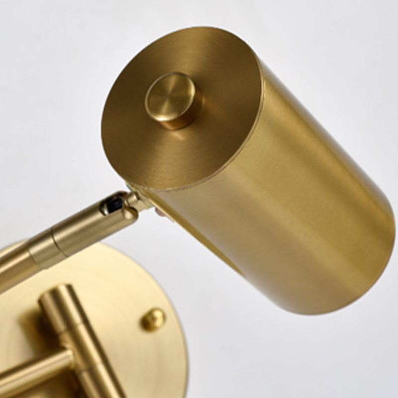 Modern Metal Wall Light Geometric Swing Arm Wall Sconce for Living Room