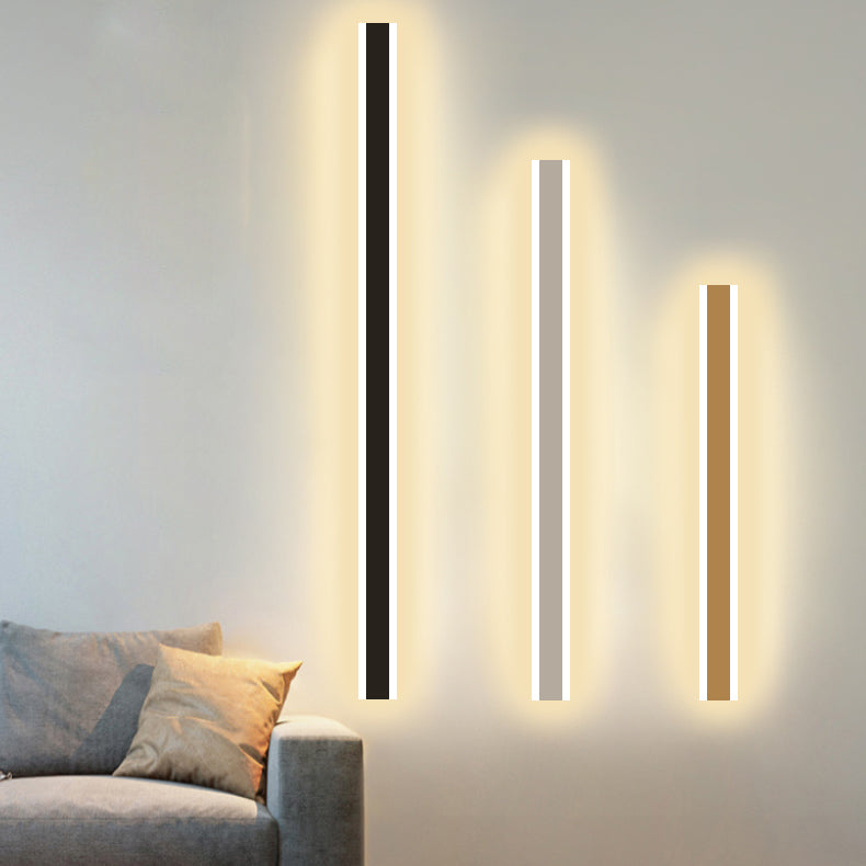 Metal Linear Shape Wall Light Modern Style 1-Light Wall Mounted Light