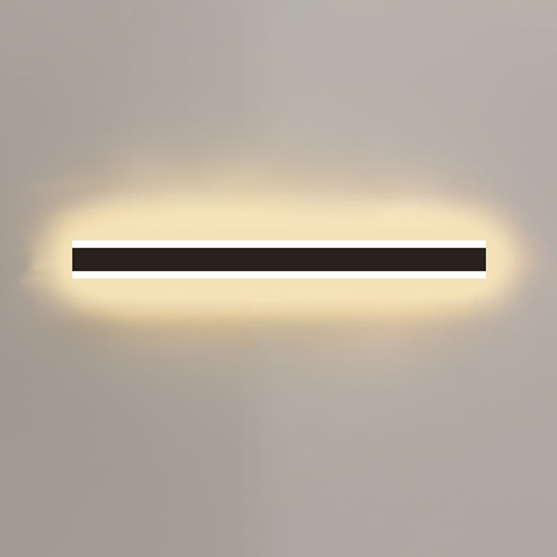 Metal Linear Shape Wall Light Modern Style 1-Light Wall Mounted Light