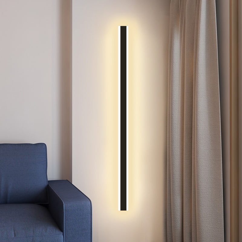 Metal Linear Shape Wall Light Modern Style 1-Light Wall Mounted Light
