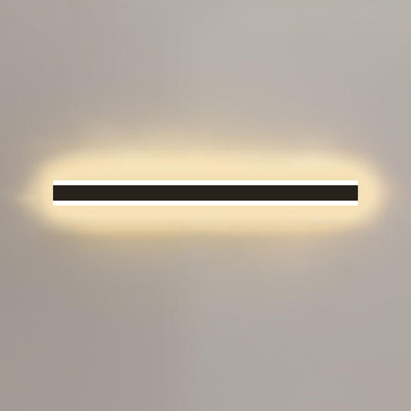 Metal Linear Shape Wall Light Modern Style 1-Light Wall Mounted Light