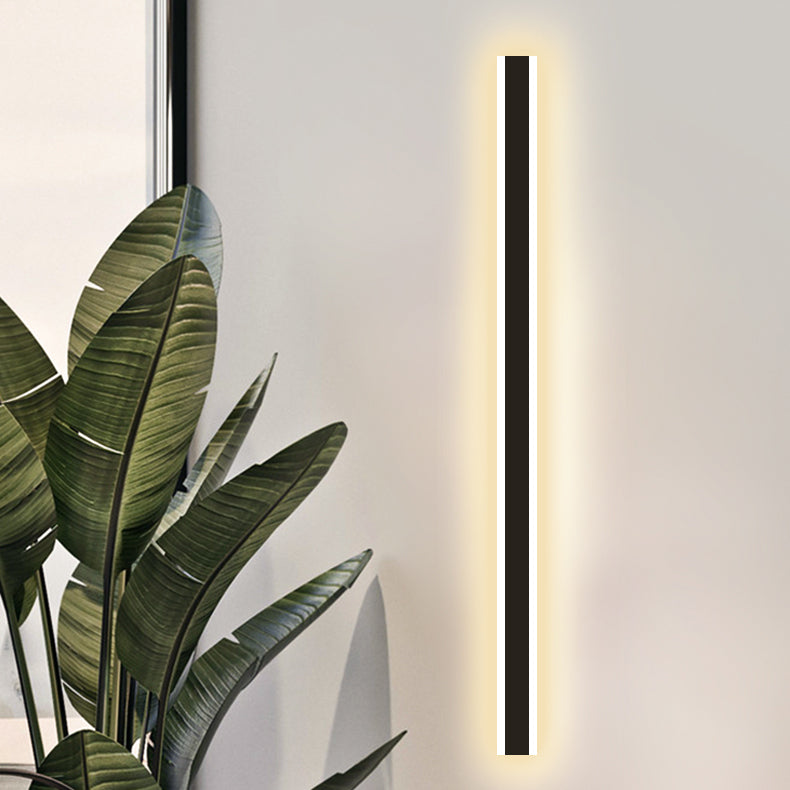 Metal Linear Shape Wall Light Modern Style 1-Light Wall Mounted Light