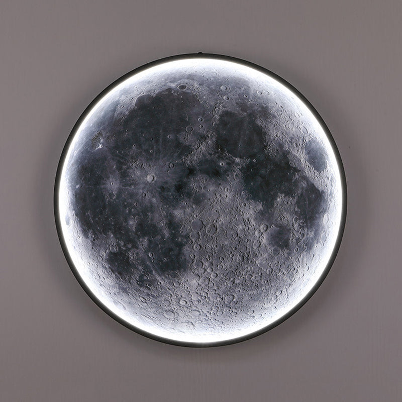 Modern Style Wall Light Sconce Creative Moon-shaped Wall Light Fixture for Bedroom
