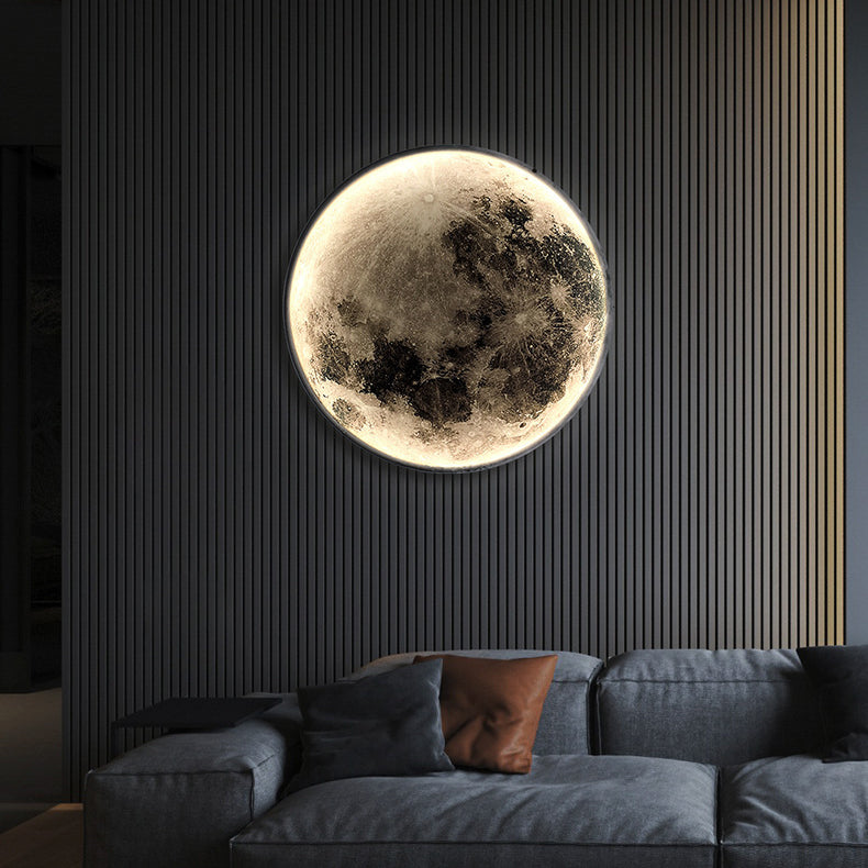 Modern Style Wall Light Sconce Creative Moon-shaped Wall Light Fixture for Bedroom