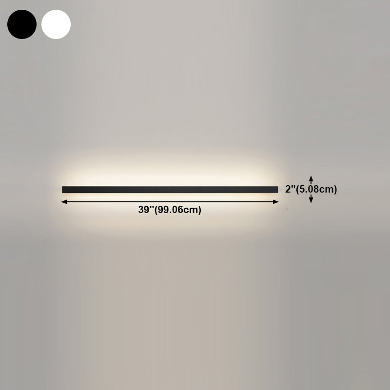 Metal Linear Shape Wall Light Modern 1-Light Wall Mounted Light Fixtures