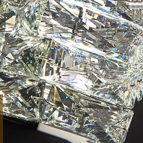 Modern Style Wall Sconce 1-Light Wall Mount Lamp with Crystal Shade for Bedroom