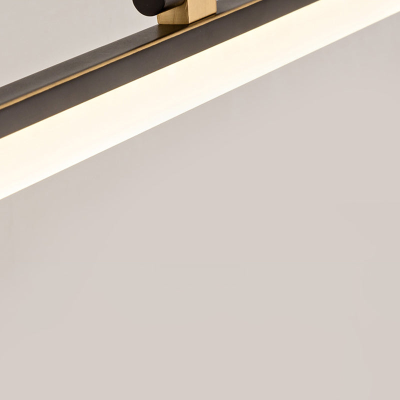 Linear Shape Contemporary Style Vanity Light Metal 1 Light LED Mirror Light for Bathroom