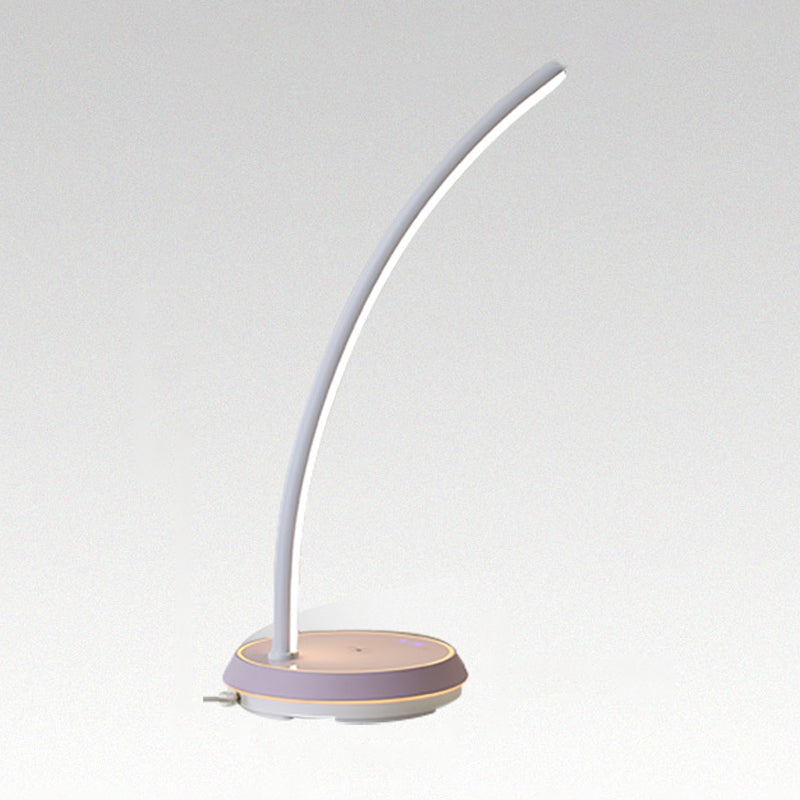1-Light Linear Table Light Contemporary Metal Nightstand Lamps for Study Room