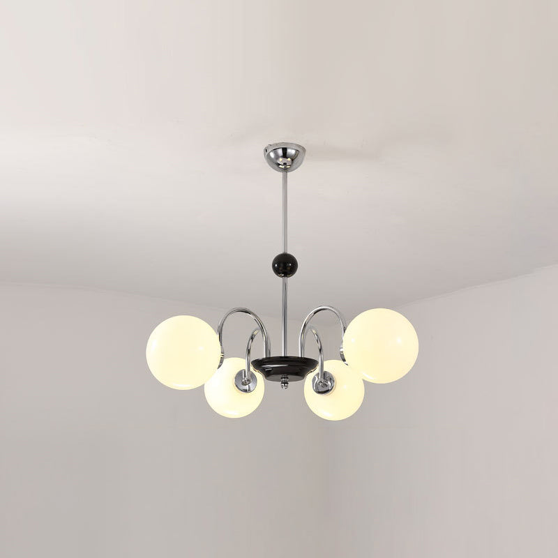 Modern Chandelier Simple Glass Shade Hanging Lighting Fixture for Sitting Room