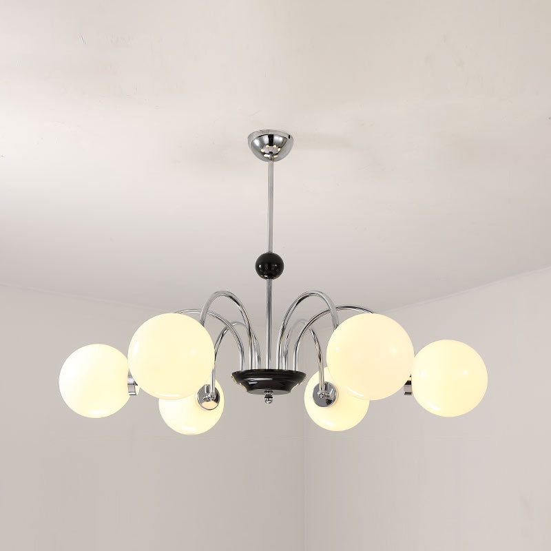 Modern Chandelier Simple Glass Shade Hanging Lighting Fixture for Sitting Room