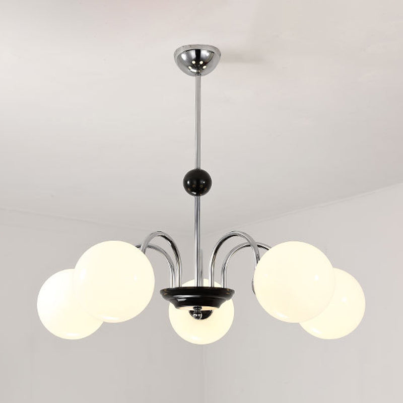 Modern Chandelier Simple Glass Shade Hanging Lighting Fixture for Sitting Room