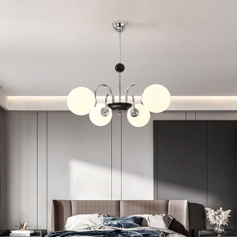 Modern Chandelier Simple Glass Shade Hanging Lighting Fixture for Sitting Room