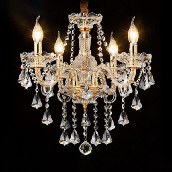 Metal Candle Pendant Lighting European Multi Lights Hanging Lamp Kit