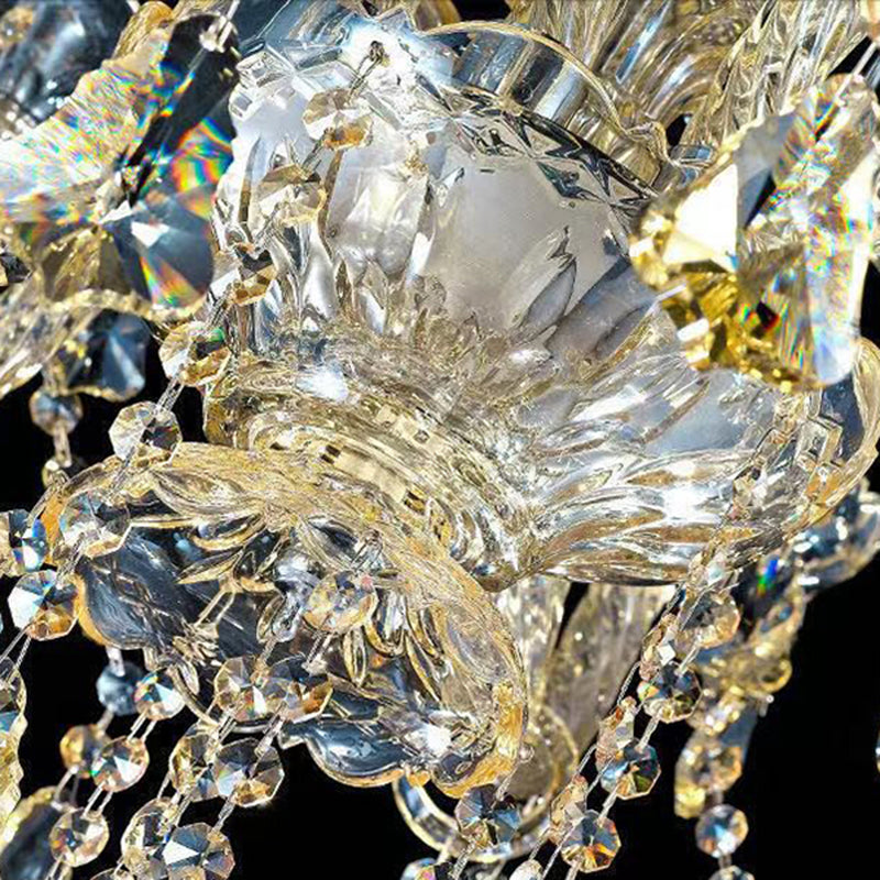 Metal Candle Pendant Lighting European Multi Lights Hanging Lamp Kit