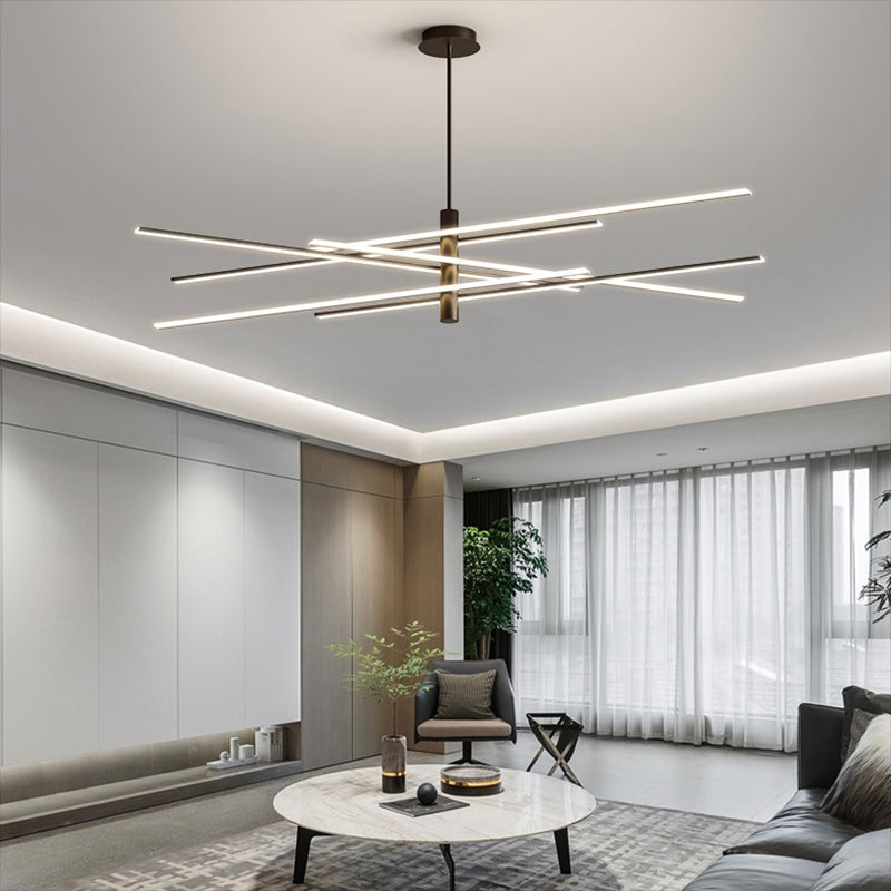 Contemporary Linear Chandelier Lights Metal Chandelier Lighting Fixtures