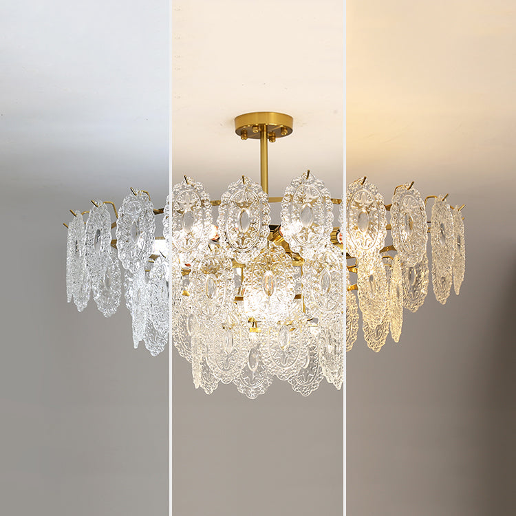 Contemporary Glass Chandelier Light Simple Pendant Lighting Fixtures for Sitting Room