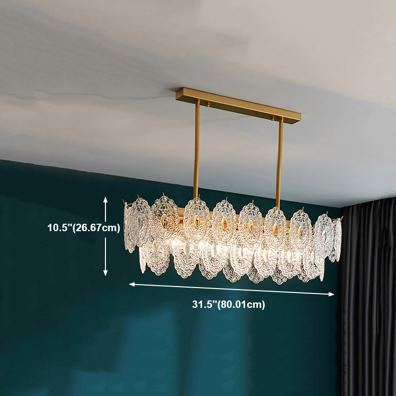 Contemporary Glass Chandelier Light Simple Pendant Lighting Fixtures for Sitting Room