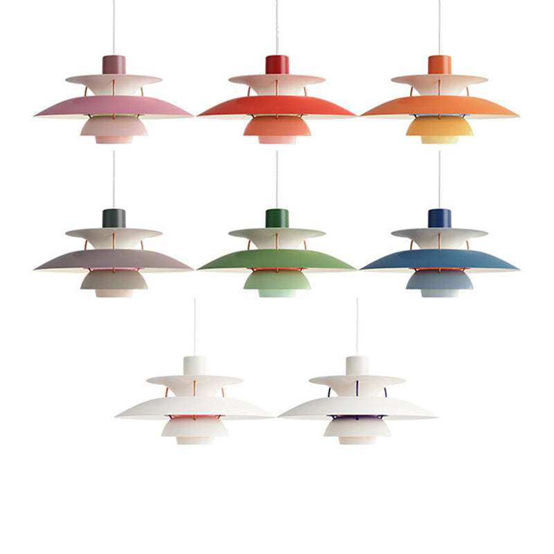 Modern Style Hanging Light Colorful Metal Pendant Lighting Fixture for Sitting Room